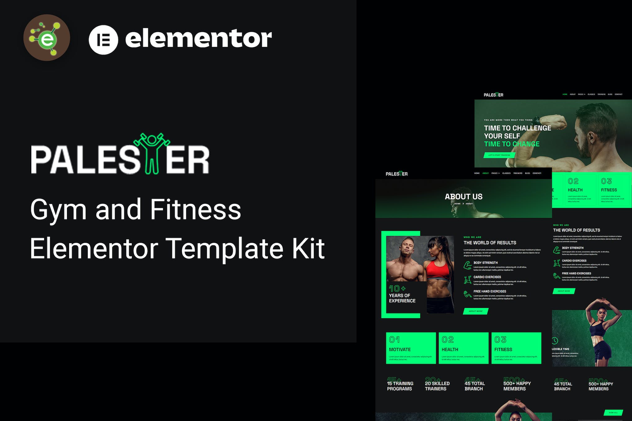 Palester- Gym and Fitness Elementor Template Kit