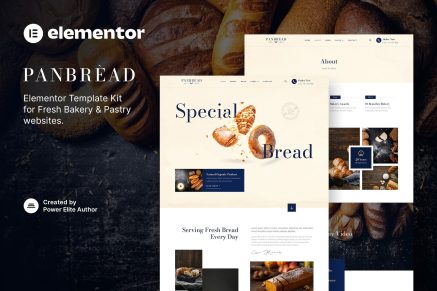 Panbread- Fresh Bakery and Pastry Elementor Template Kit