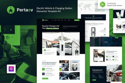 Pertaev- Electric Vehicle and Charging Station Elementor Template Kit