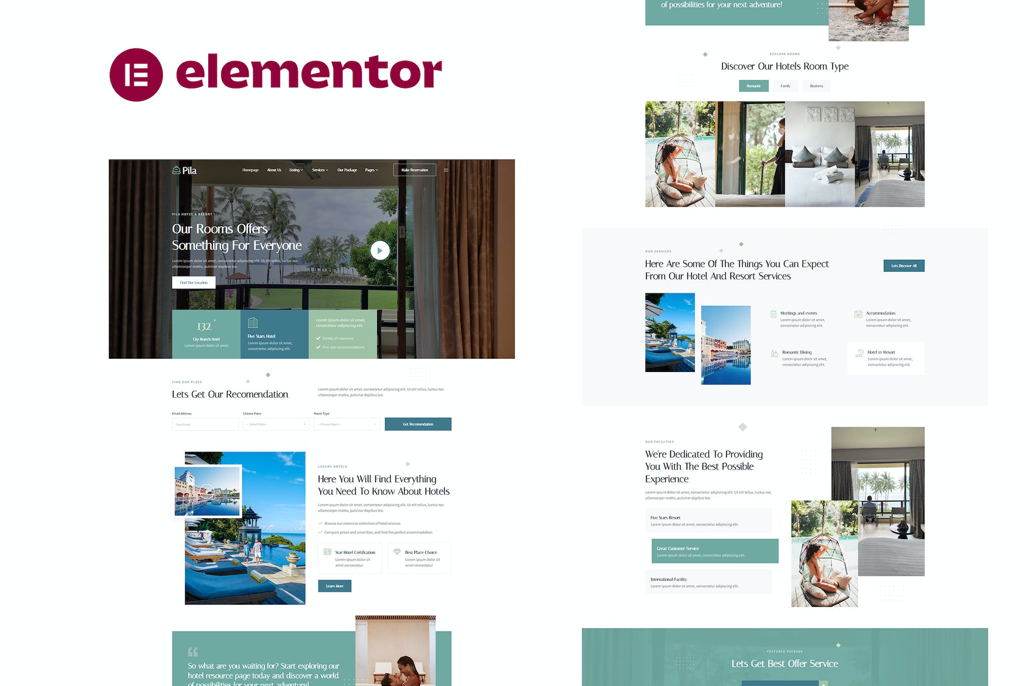 Pila- Hotel and Resort Elementor Template Kit
