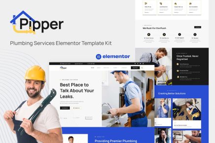 Pipper- Plumbing Services Elementor Template Kit
