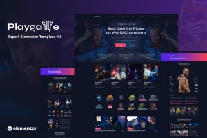 Playgame – Esports Elementor Template Kit