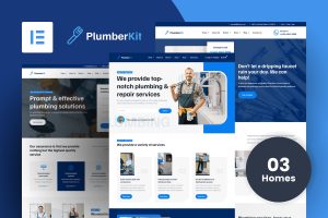 PlumberKit – Plumbing Services Elementor Template Kit