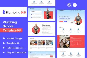 Plumbing Bolt – Plumbing Services Elementor Template Kit