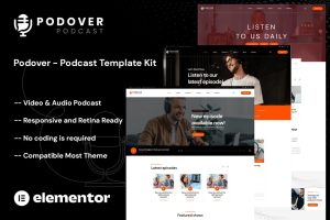 Podover – Podcast Elementor Template Kit