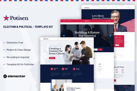 Potisen- Election and Political Campaign Elementor Template Kit
