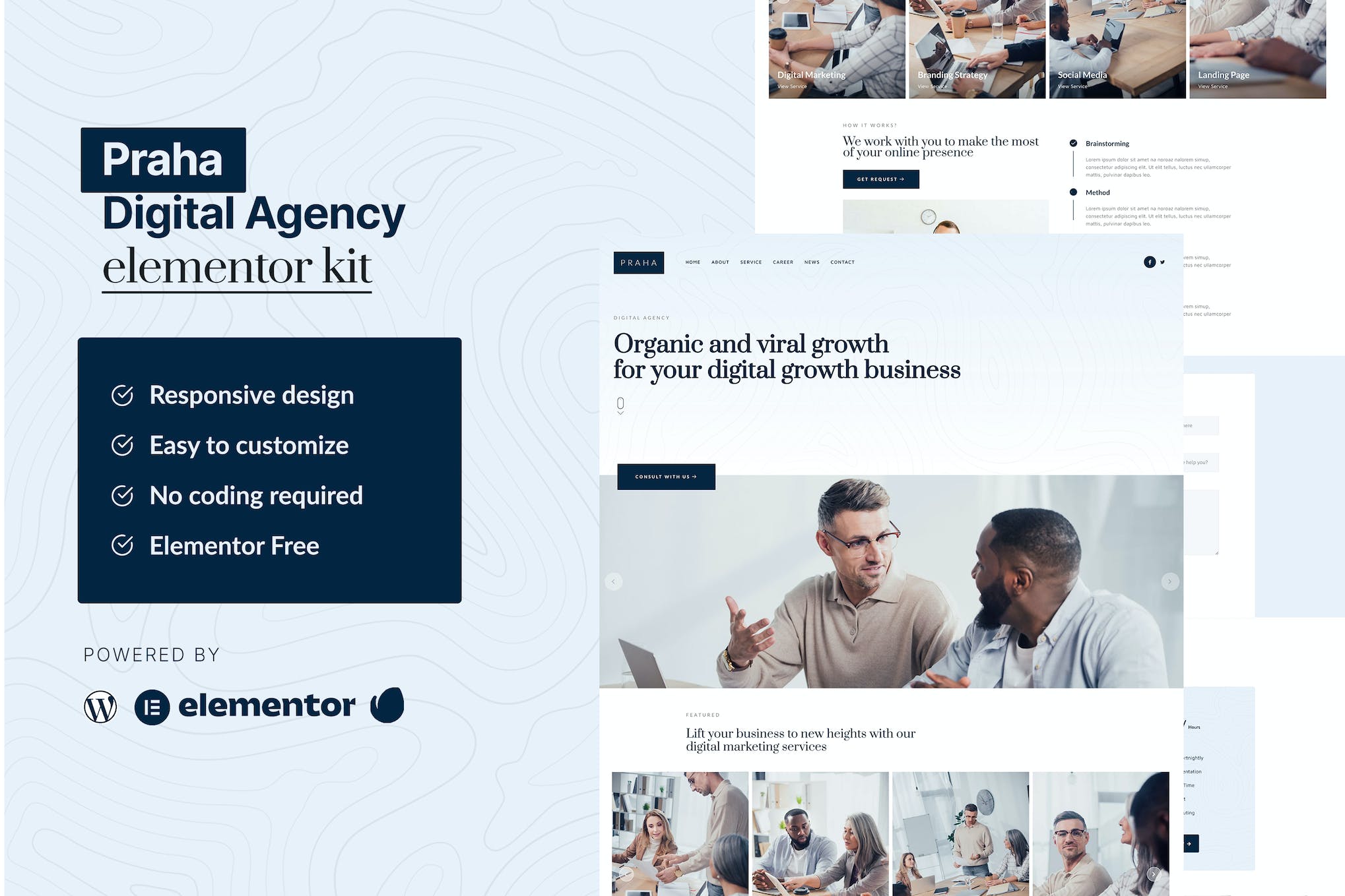 Praha- Digital Agency Elementor Template Kit
