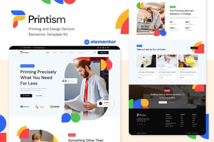 Printism- Printing and Design Service Elementor Template Kit