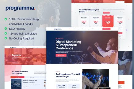 Programma- Event and Conference Elementor Template Kit