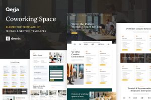 Qerja – Coworking Space WordPress Elementor Template Kit