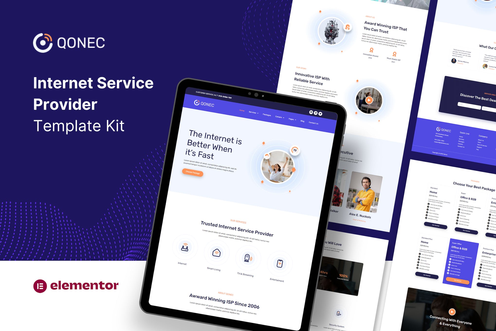 Qonec- Broadband and Internet Service Provider Template Kit