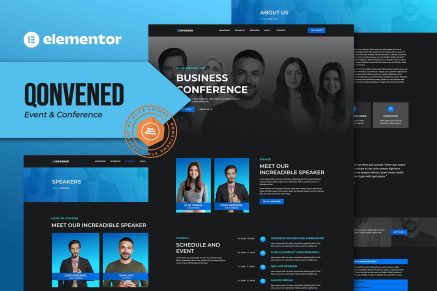 Qonvened- Event and Conference Elementor Template Kit