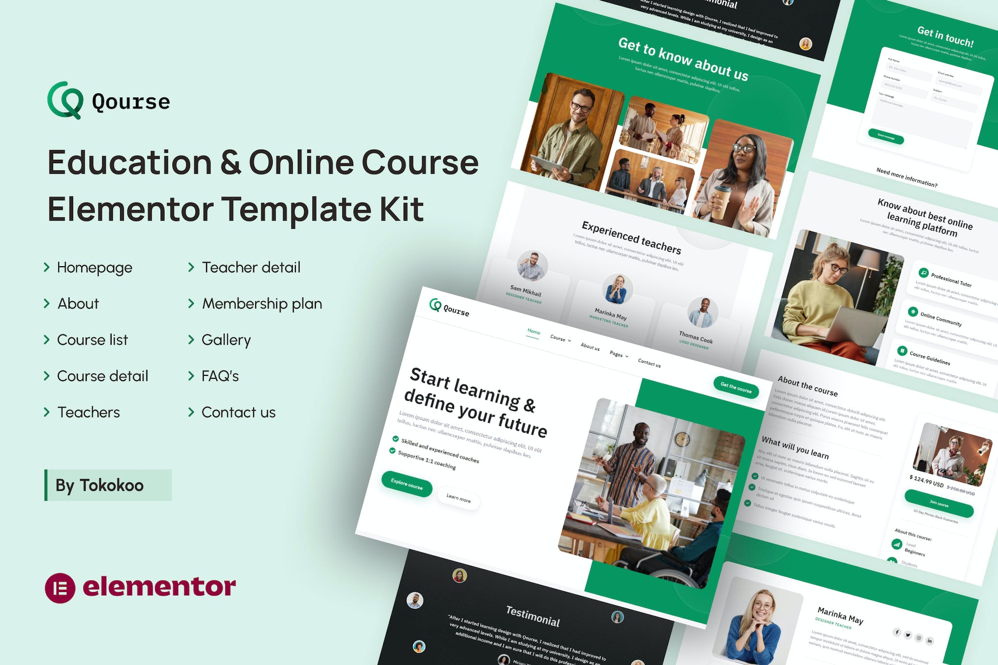 Qourse- Education and Online Course Elementor Template Kit