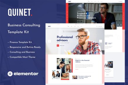Quinet- Business Consulting Elementor Template Kit