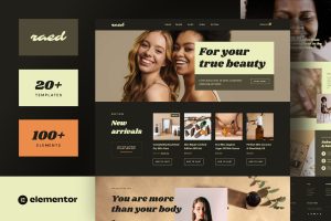 Raed – Organic Cosmetics & Natural Beauty Shop Elementor Template Kit