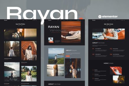 Rayan- Photography and Portfolio Elementor Template Kit
