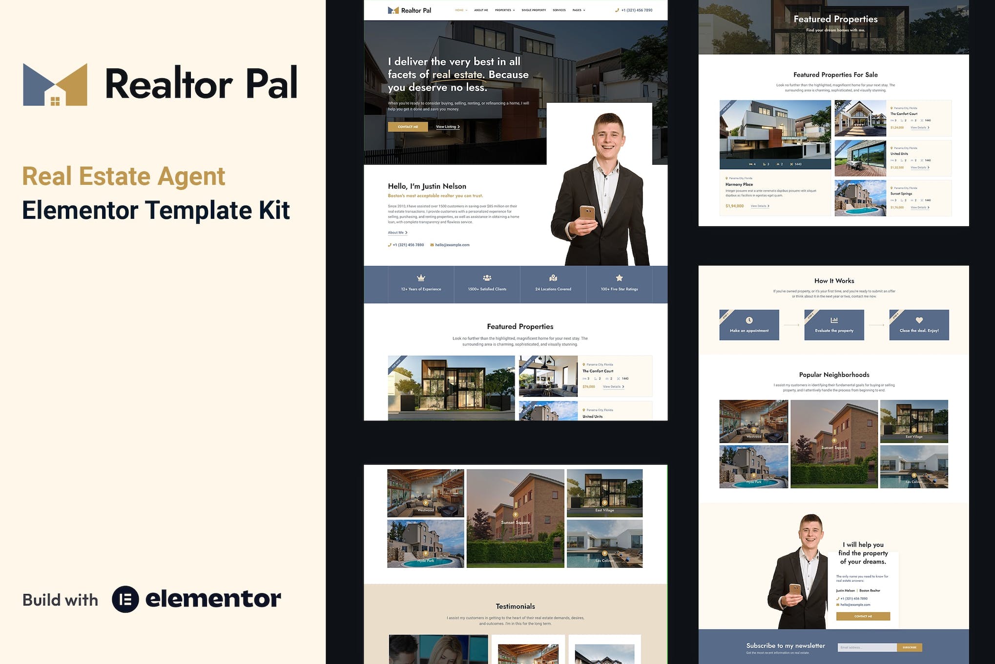 Realtor Pal- Real Estate Agent Elementor Pro Template Kit