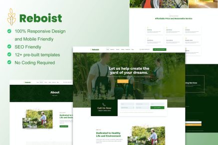 Reboist- Landscape and Gardening Elementor Template Kit