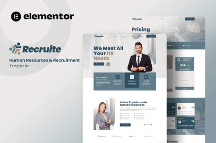 Recruite- Human Resources and Recruitment Elementor Template Kit