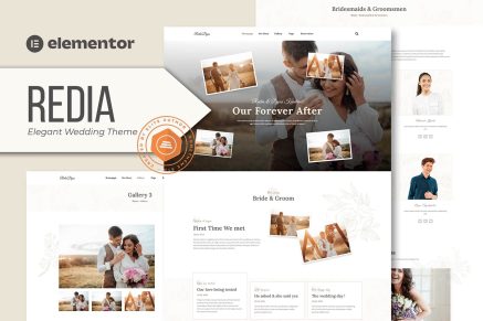 Redia- Elegant Wedding Theme Elementor Template Kit