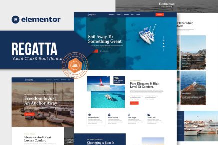 Regatta- Yacht Club and Boat Rental Elementor Template Kit