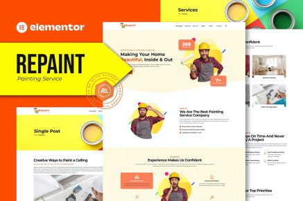 Repaint- Painting Company Service Elementor Template Kit