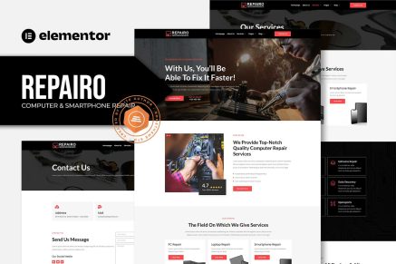 Repairo- Computer and Smartphone Repair Elementor Template Kit
