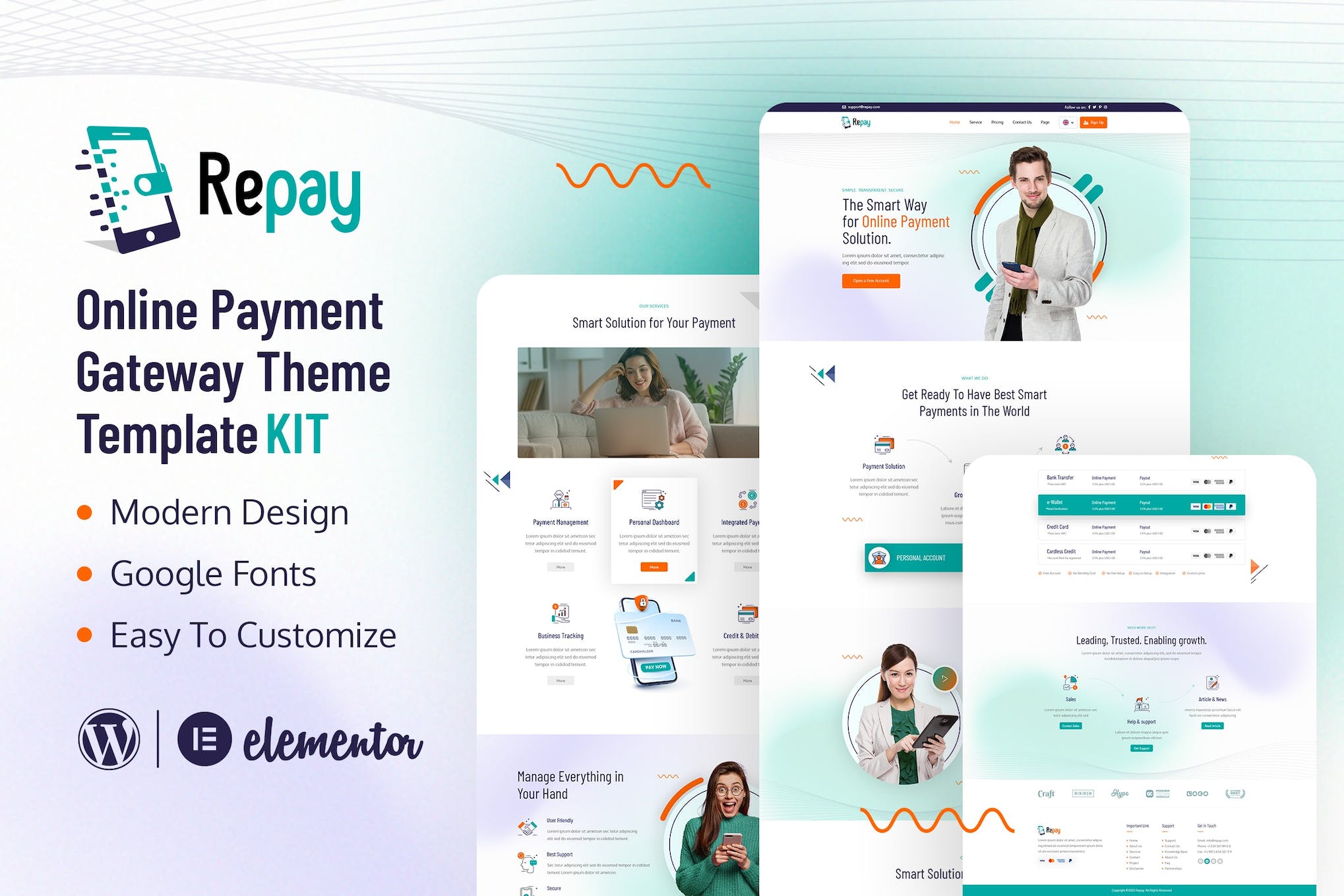 Repay- Payment Gateway Elementor Template Kit