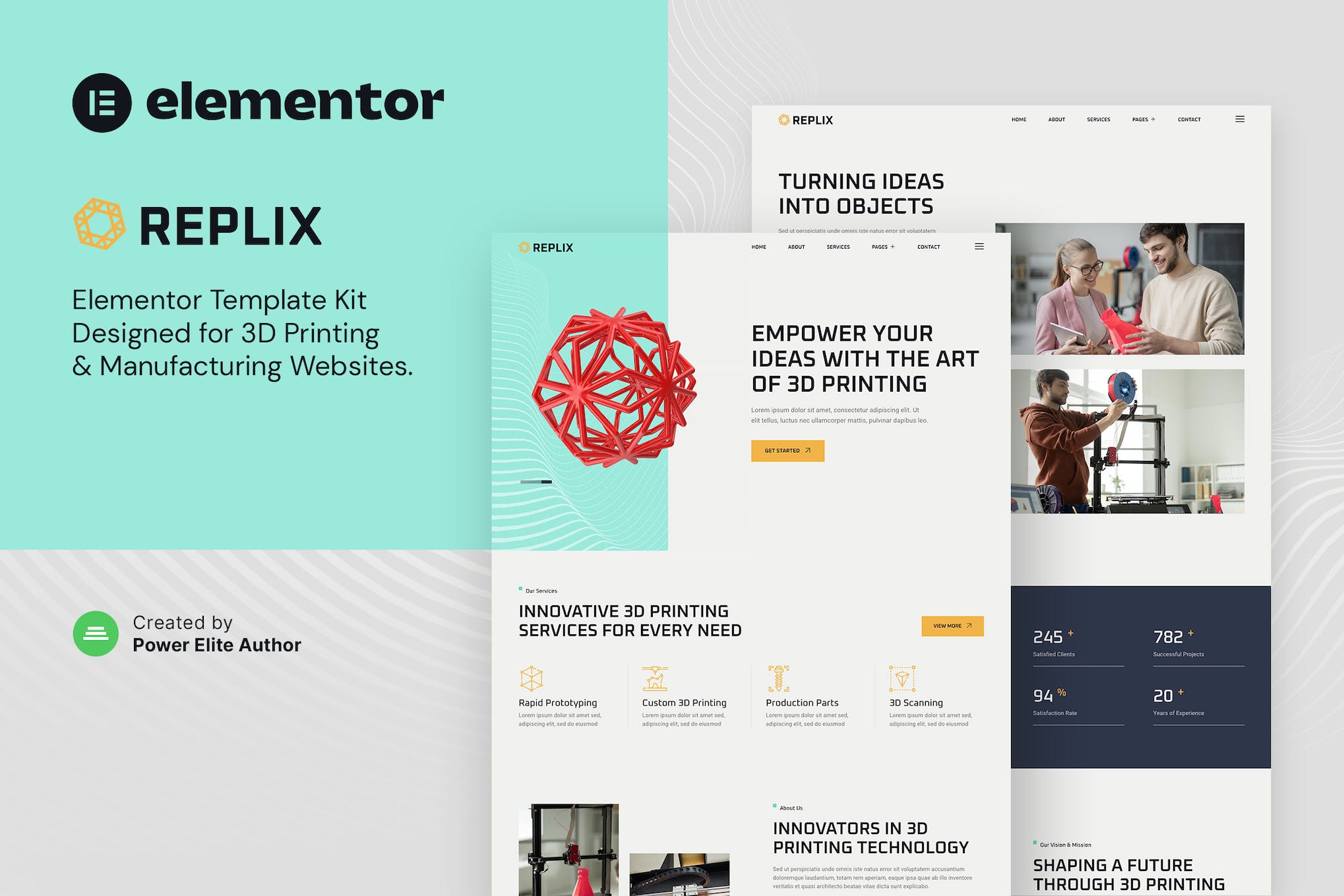 Replix- D Printing and Manufacturing Services Elementor Template Kit