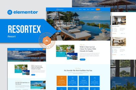 Resortex- Hotel and Resort Elementor Pro Template Kit