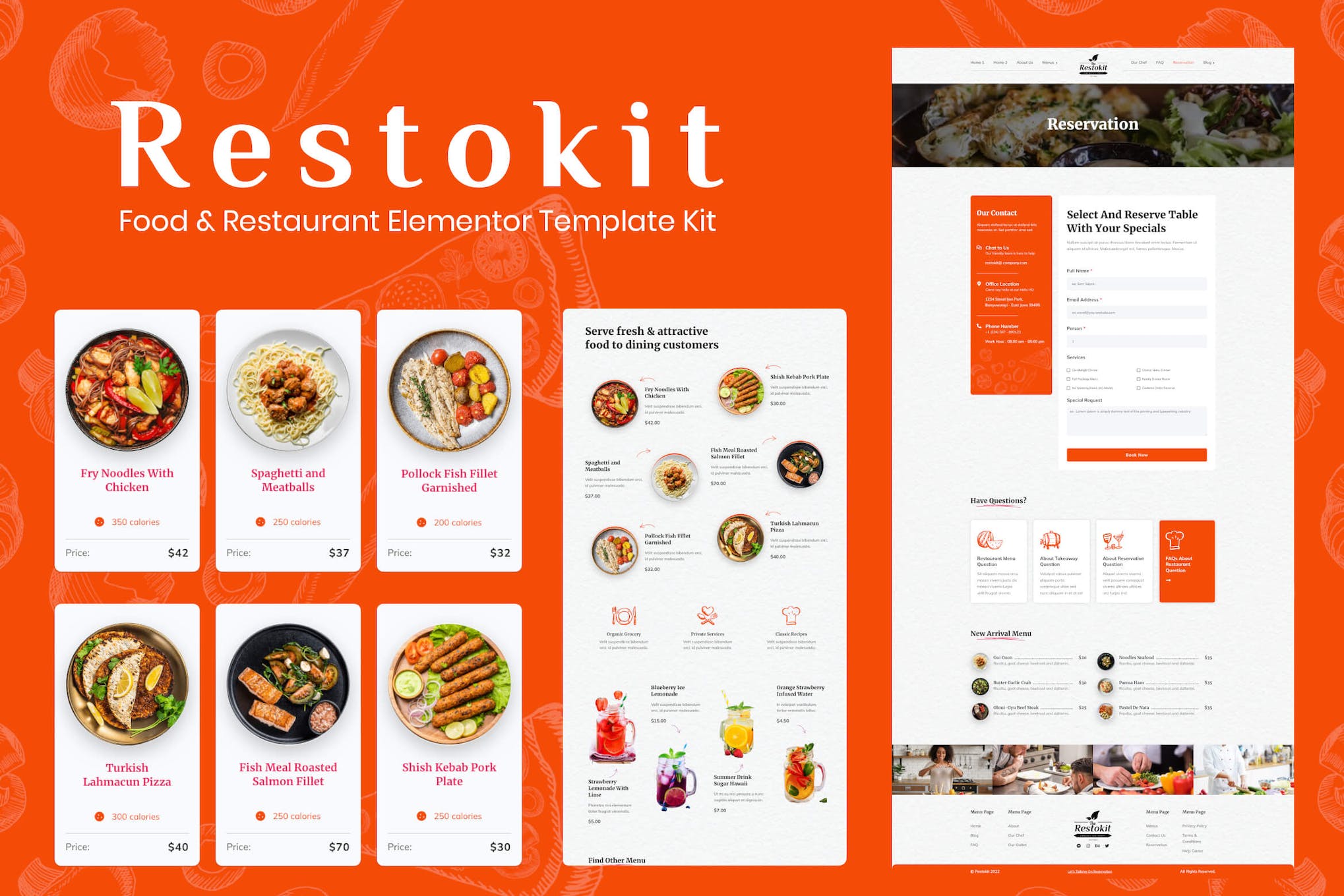 Restokit- Food and Restaurant Elementor Template Kit