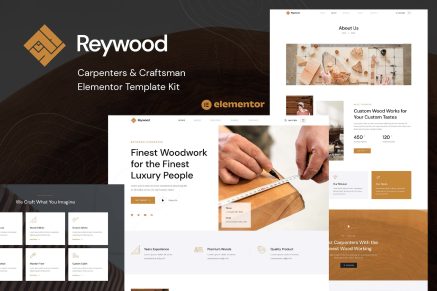 Reywood- Carpenter and Craftsman Elementor Template Kit