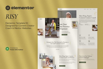 Risy- Content Creator Coach and Mentor Elementor Template Kit