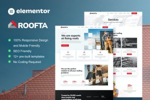 Roofta – Roofing Services Elementor Template Kit