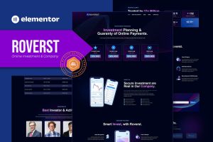 Roverst – Online Investment & Company Elementor Template Kit