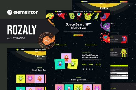 Rozaly- NFT Portofolio Elementor Template Kit