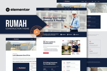 Rumah- Construction Theme Elementor Template Kit