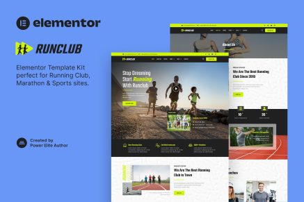 Runclub- Running Club, Marathon and Sports Elementor Template Kit