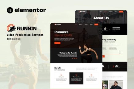 Runnin- Video Production Service Elementor Template Kit