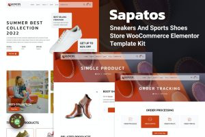 Sapatos – Sneakers & Sports Shoes Store WooCommerce Elementor Template Kit