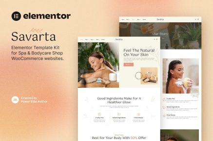 Savarta- Spa and Bodycare Shop Elementor Template Kit