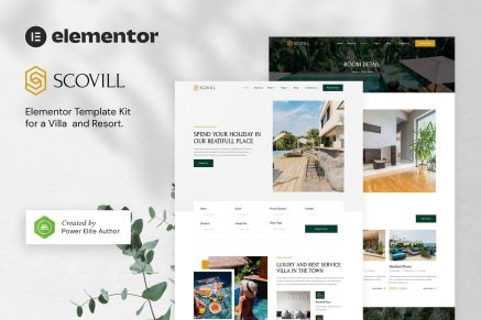 Scovill- Luxury Villa and Resort Elementor Template Kit