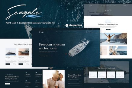 Seagale- Yacht Club and Boat Rental Elementor Template Kit