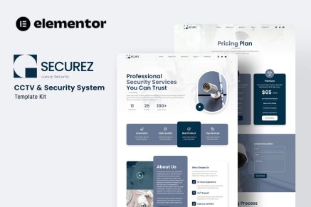 Securez- CCTV and Security System Elementor Template Kit