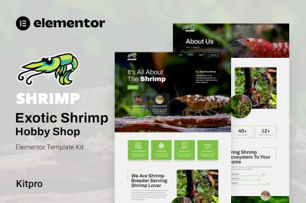 Shrimp- Aquarium and Hobby Shop Elementor Template Kit