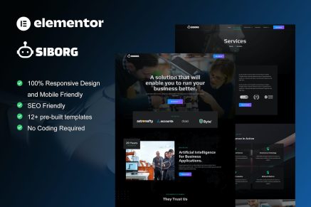 Siborg- Robotics and Technology Elementor Template Kit