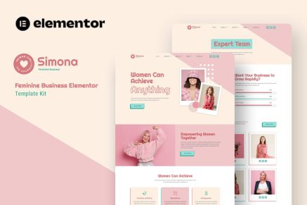 Simona- Feminine Business Elementor Template Kit