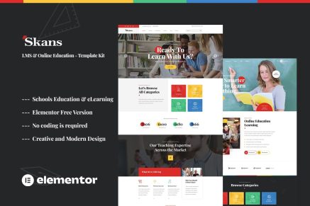 Skans- Learning and Online Education Elementor Template Kit