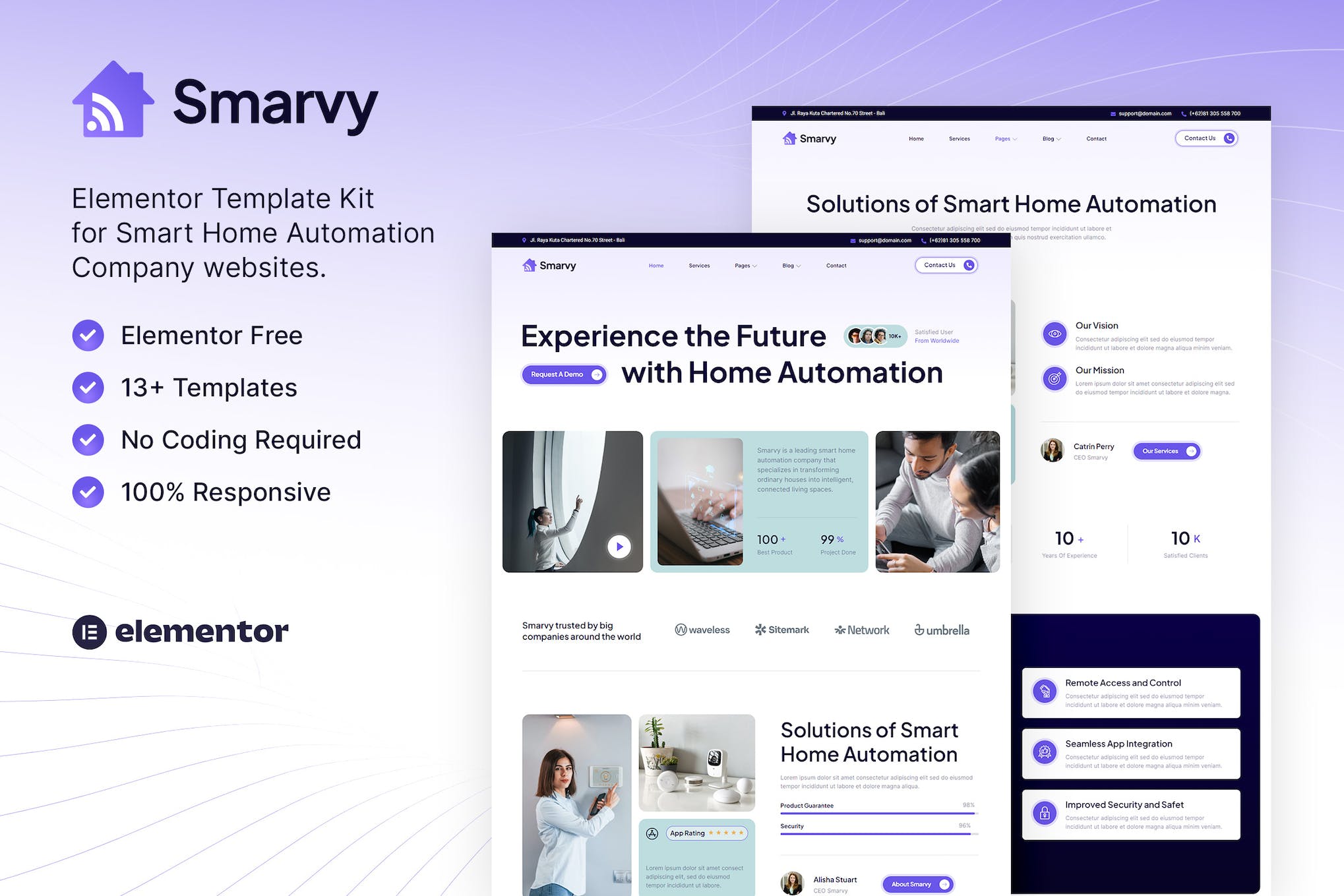 Smarvy- Smart Home Automation Company Elementor Template Kit