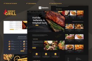 Smoky Grill – Restaurant & Cafe Elementor Pro Template Kit
